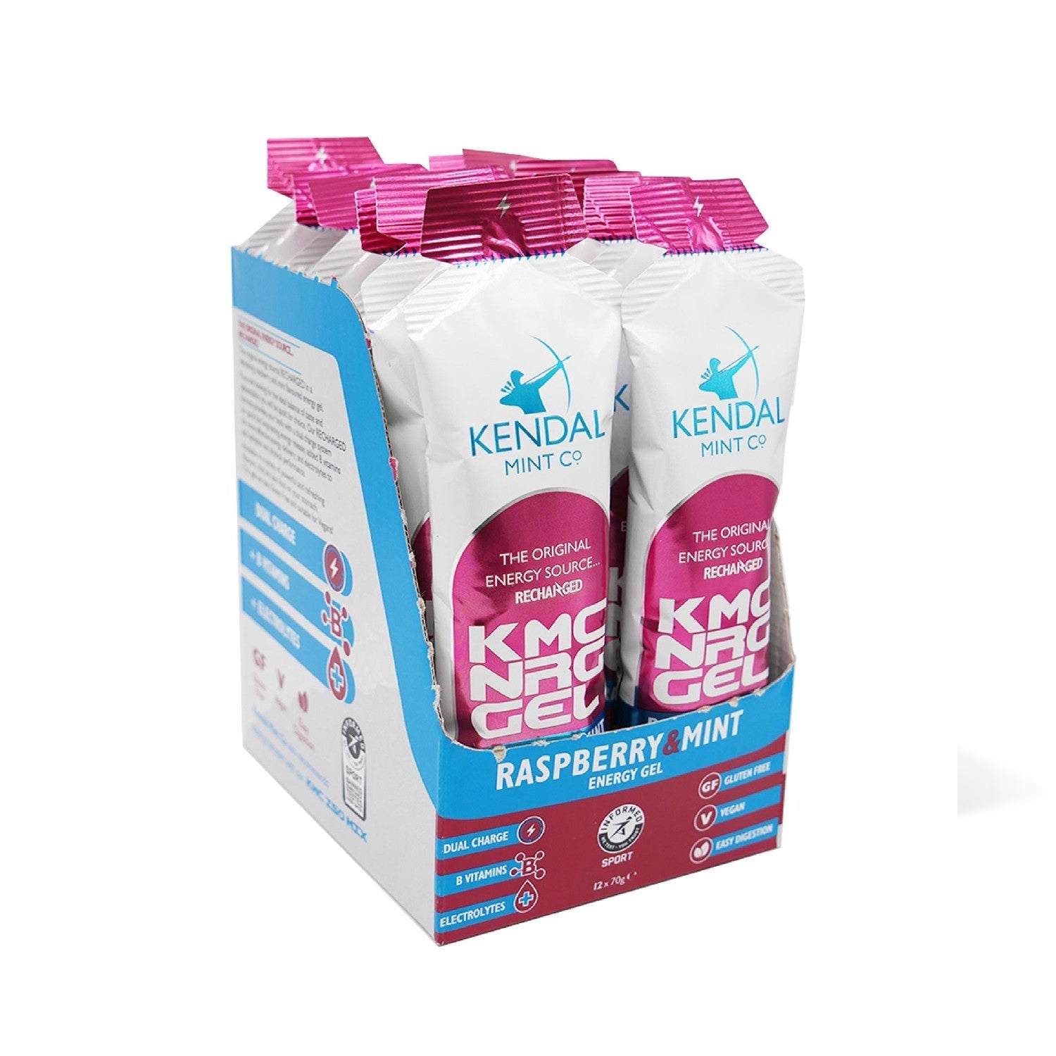 KMC NRG GEL Raspberry Mint Energy Gel Easy Digest Vegan Gluten Free ...