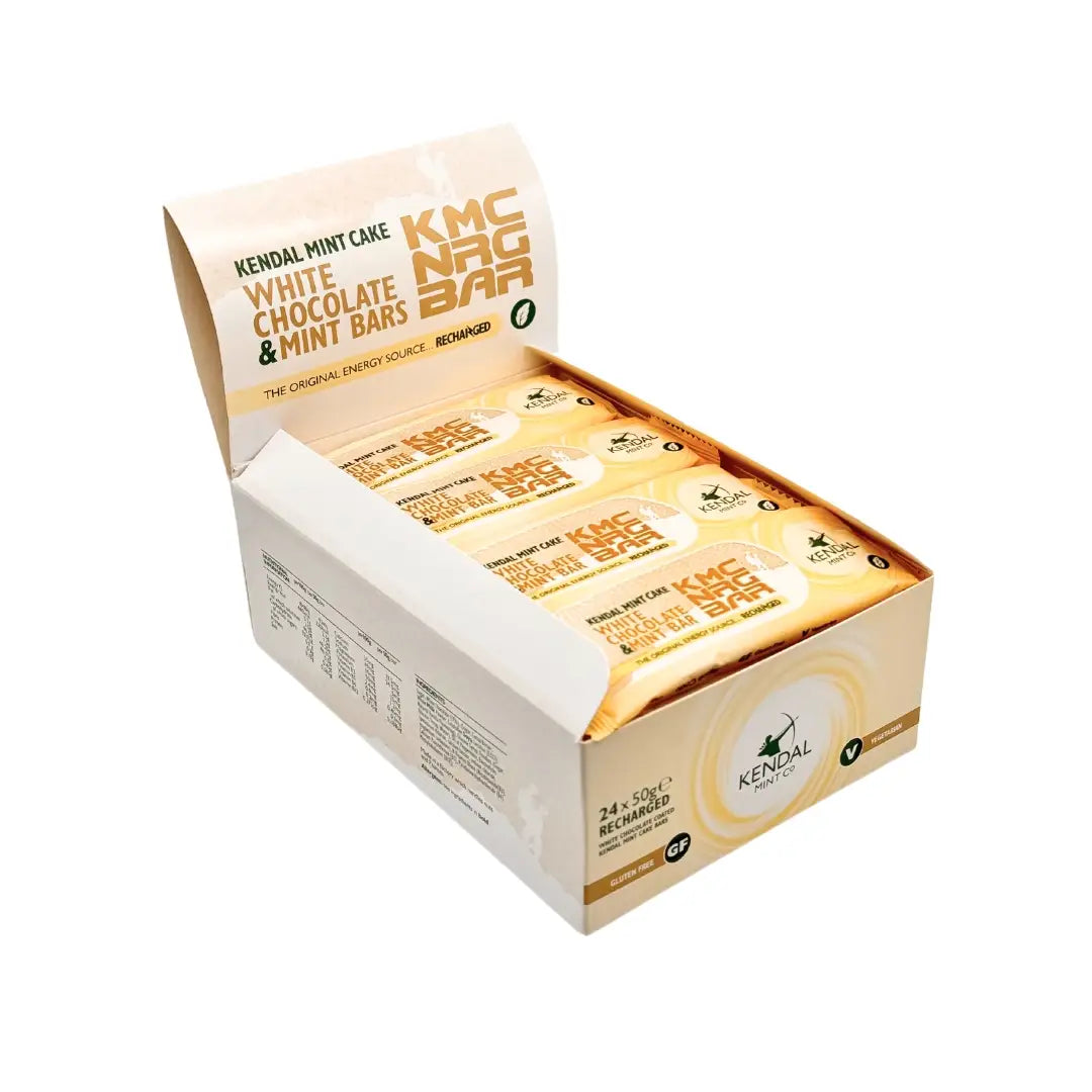 KMC NRG BAR: Kendal Mint Cake met witte chocoladecoating 50g (exclusief)