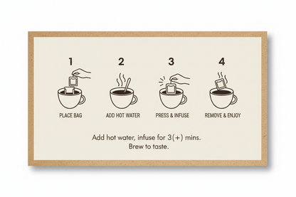 Coffee Instant Brew Bags - Ground Dark Roast Colombian
