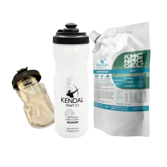 KMC NRG GEL+ Refillable & DualFuel Bottle Bundle - Mint Caffeine (10 x 70g)