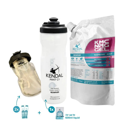 KMC NRG GEL Refillable & DualFuel Bottle Bundle - Raspberry & Mint (10 x 70g)