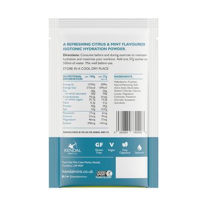 KMC ISO MIX Isotonische Flüssigkeitszufuhr | +Elektrolyte | Vegan und glutenfrei | 12 x 37g